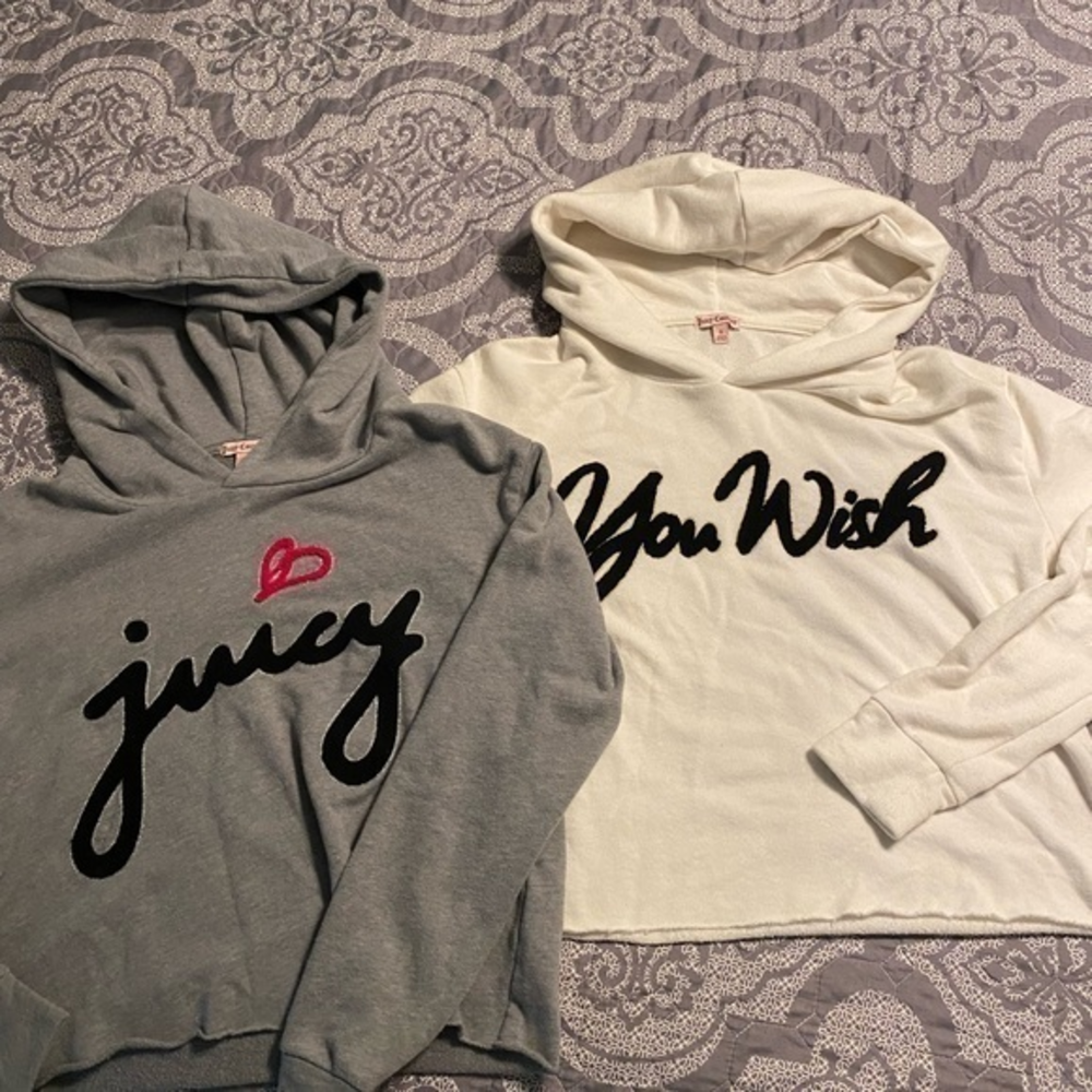 Lot of Two Juicy Couture‎ Cropped Hoodies Sweatshirts Small